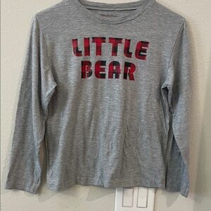 Little Bear Gray Kids Long Sleeve Shirt